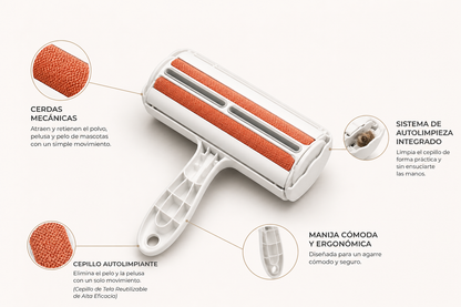 Pet Hair Roller — Adiós al Pelo de tu Peludo en Segundos