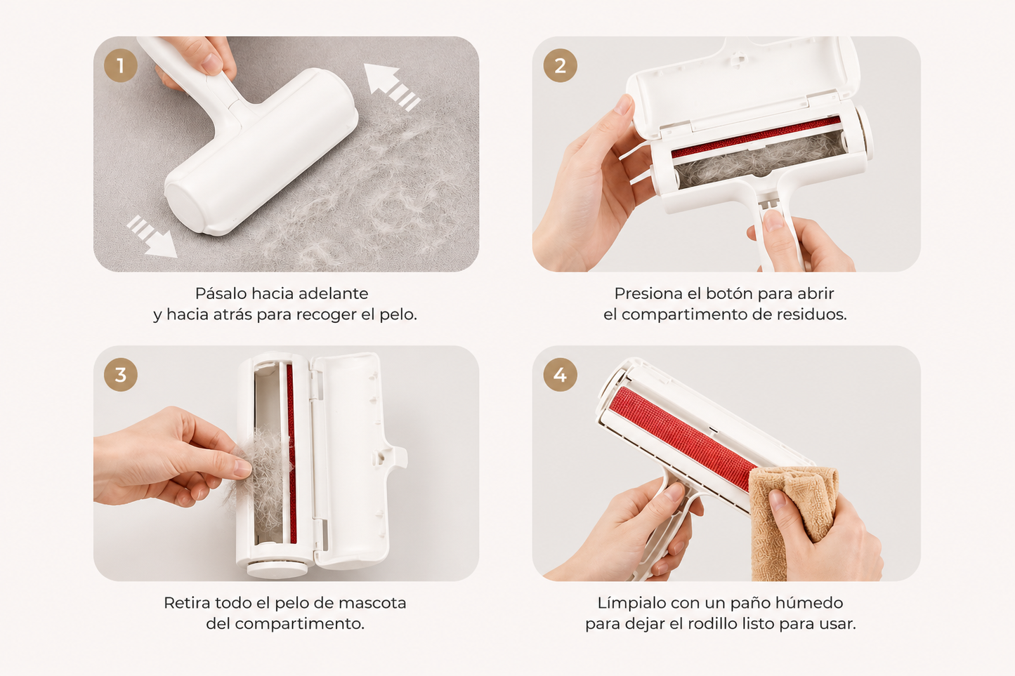 Pet Hair Roller — Adiós al Pelo de tu Peludo en Segundos