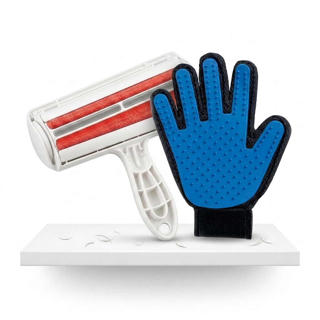Kit Anti-Pelo Completo — Rodillo + Guante de Silicona